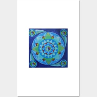 Inner balance free-hand mandala Posters and Art